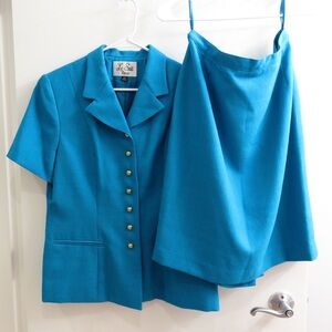 Le Suit Skirt Suit Size 14P